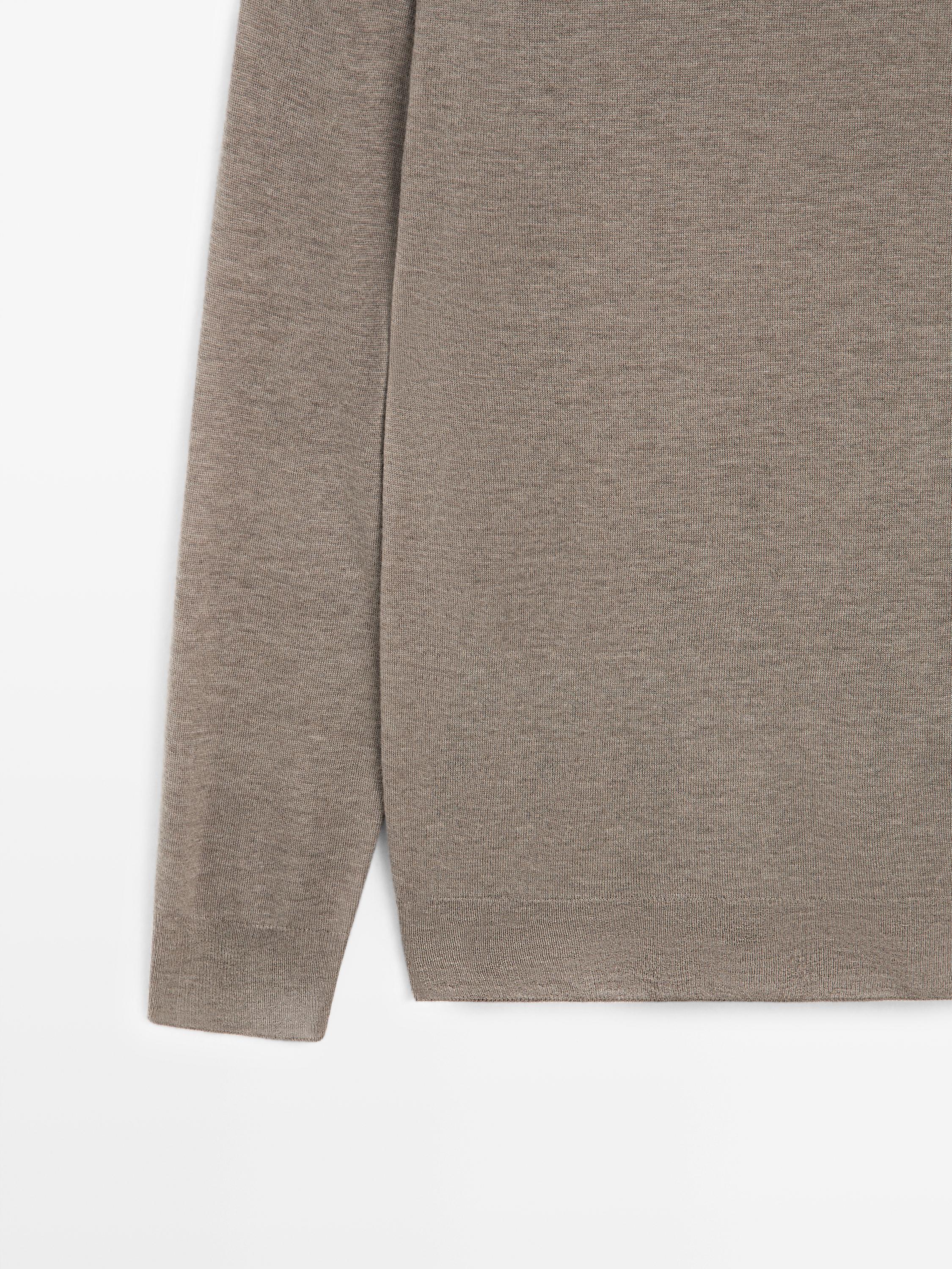 Oversize wool blend knit sweater